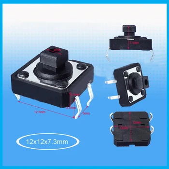 100pcs 12x12x7.3mm 4P Tactile Push Button Switch Vertical 12x12mm 4Pin DIP Mirco Tact Switch
100pcs 12x12x7.3mm 4P Tactile Push Button Switch Vertical 12x12mm 4Pin DIP Mirco Tact Switch