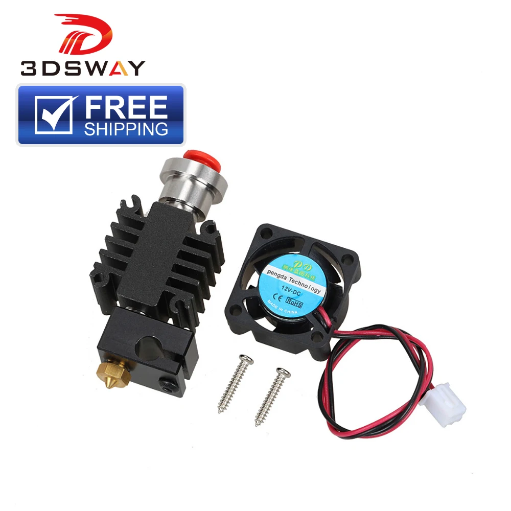Free Shipping 3DSWAY 3D Printer Parts Integrated Metal Universal Hotend Kit 0.4mm/1.75mm Long-distance Feed Hot End Kit with Fan 
Free Shipping 3DSWAY 3D Printer Parts Integrated Metal Universal Hotend Kit 0.4mm/1.75mm Long-distance Feed Hot End Kit with Fan