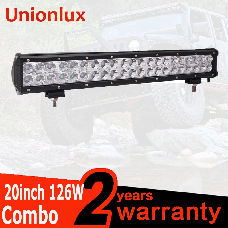 Auto LED Bar 20inch 126w Dual Rows IP67 Waterproof CE RoHS Combo Beam Straight Car LED Light Bar Offroad 4x4 Work Driving Lamp
Auto LED Bar 20inch 126w Dual Rows IP67 Waterproof CE RoHS Combo Beam Straight Car LED Light Bar Offroad 4x4 Work Driving Lamp