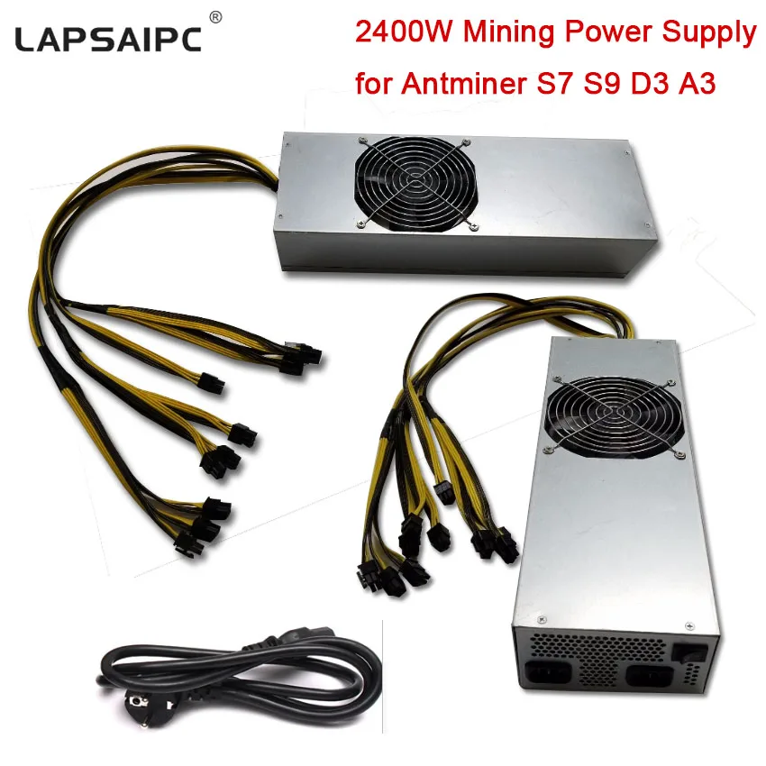 Lapsaipc Miner PSU 2400W Power Supply 12V mining power 6Pin For Bitcoin Miner Eth Rig Ethereum S7 S9 D3 A3
Lapsaipc Miner PSU 2400W Power Supply 12V mining power 6Pin For Bitcoin Miner Eth Rig Ethereum S7 S9 D3 A3