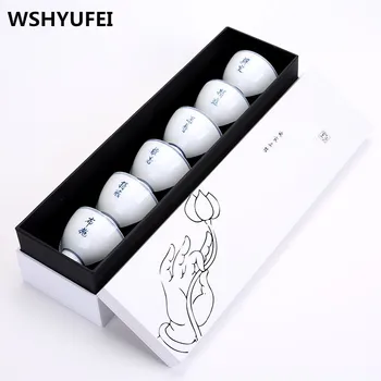 WSHYUFEI Jingdezhen Ceramics 6 Pieces Kung Fu Cup Gift Set Company Celebrations / Family & Friends Gifts High Quality
WSHYUFEI Jingdezhen Ceramics 6 Pieces Kung Fu Cup Gift Set Company Celebrations / Family & Friends Gifts High Quality