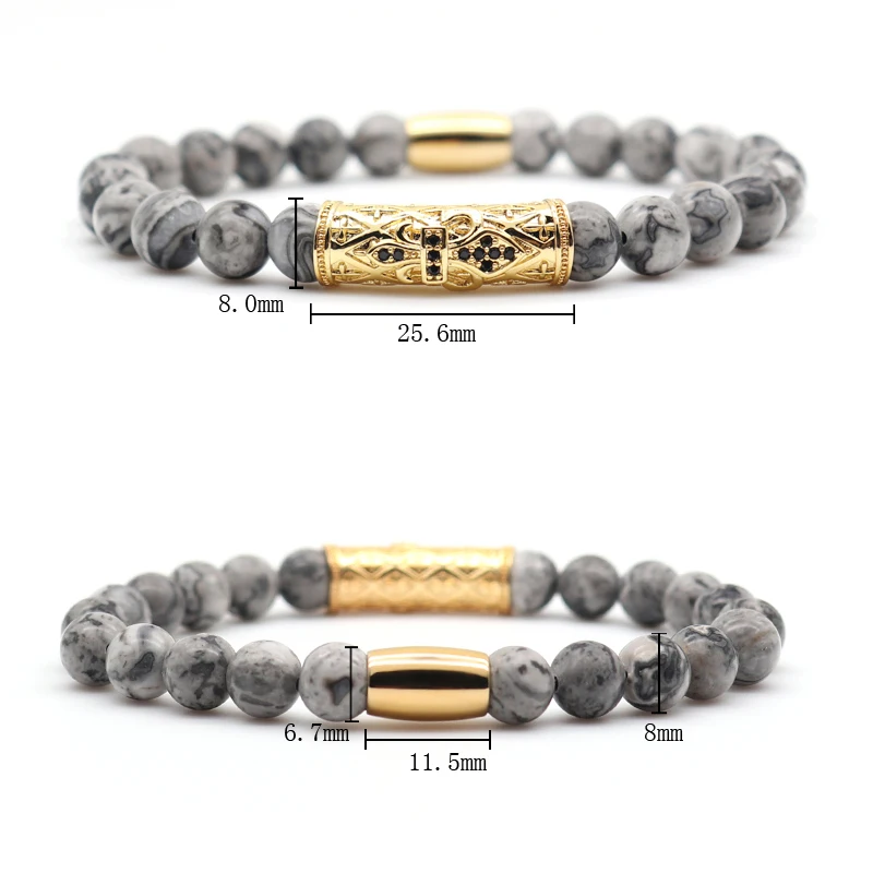 3earth globe beads with gold charms bracelet (5)