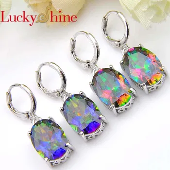 Luckyshine Oval Mix 2 Pairs Multi-Color Crystal Cubic Zirconia Silver Wedding Dangle Earrings Russia USA Australia Earrings
Luckyshine Oval Mix 2 Pairs Multi-Color Crystal Cubic Zirconia Silver Wedding Dangle Earrings Russia USA Australia Earrings