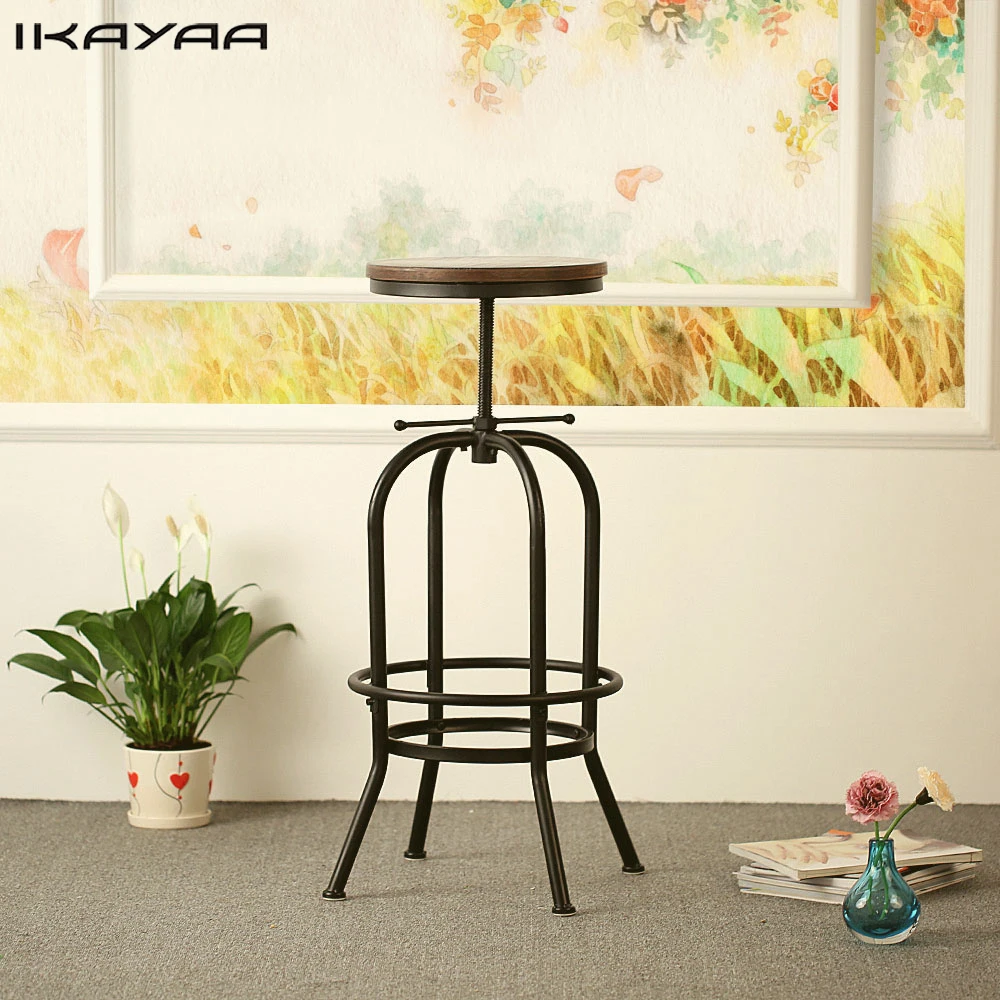 iKayaa Bar Stools Chair Industrial Style Bar Stool Height Adjustable Swivel Bar Stool Natural Pinewood Top Kitchen Dining Chair
iKayaa Bar Stools Chair Industrial Style Bar Stool Height Adjustable Swivel Bar Stool Natural Pinewood Top Kitchen Dining Chair