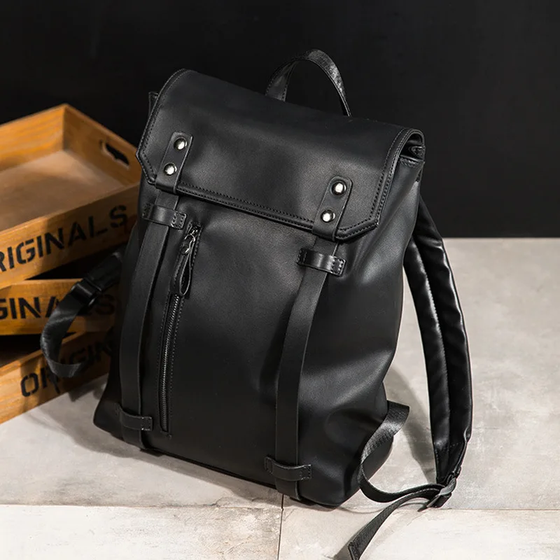 New Men's Soft Pu Shoulder Bag Fashion Trends Commuter OL Backpack Traveling Multi-function Large-capacity Backpack
New Men's Soft Pu Shoulder Bag Fashion Trends Commuter OL Backpack Traveling Multi-function Large-capacity Backpack