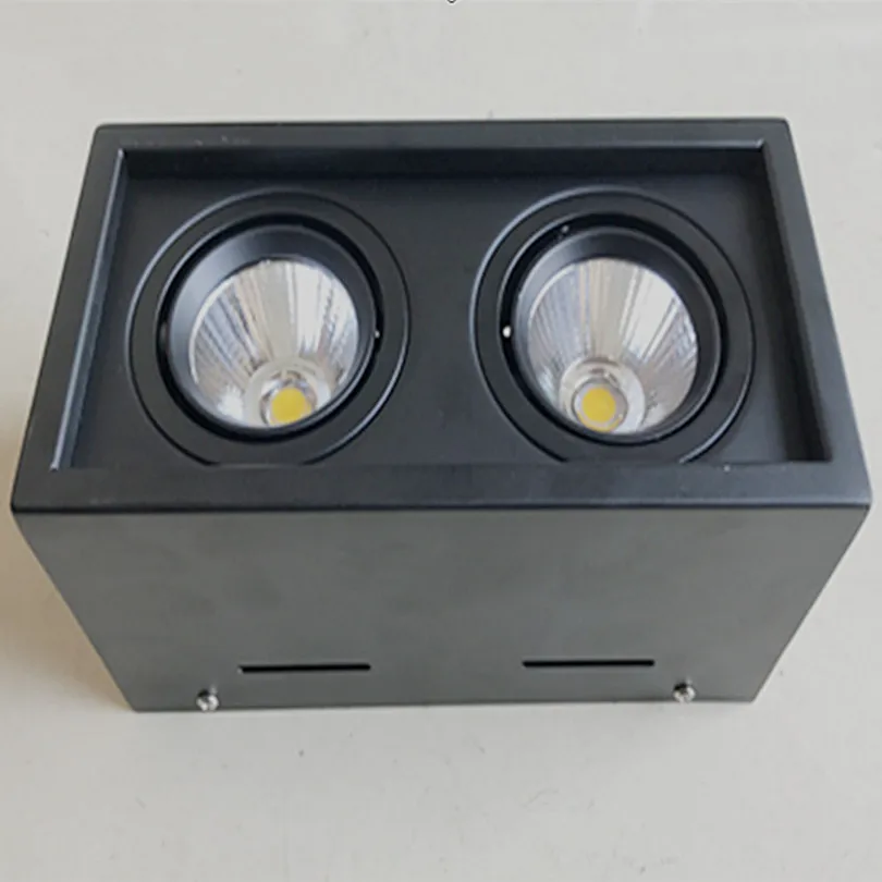 Квадратные светодиодные светильники 20 Вт 2x10 CREE COB утопленные потолочные для