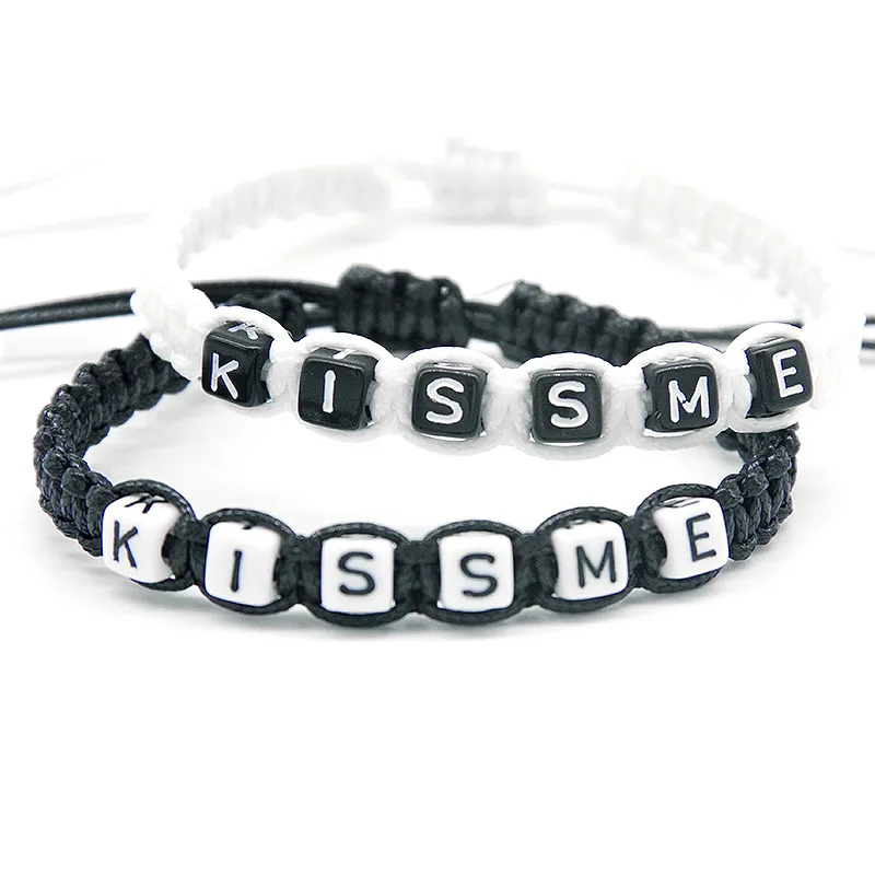 1pcs KISSME Charm Bracelets Rope Chain Infinity Wish Adjust Size Boyfriend Girlfriend Lovers Beaded Jewelry Gifts Accessories
1pcs KISSME Charm Bracelets Rope Chain Infinity Wish Adjust Size Boyfriend Girlfriend Lovers Beaded Jewelry Gifts Accessories