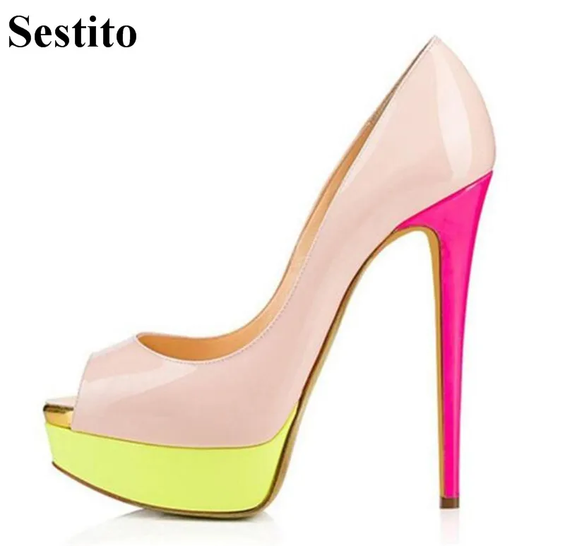 Women Fashion Mixed Colors Peep Toe Open Toe Platform Dress Pumps Spring/Autumn Super High Thin Heels Slip-on Shoes Summer Pumps
Women Fashion Mixed Colors Peep Toe Open Toe Platform Dress Pumps Spring/Autumn Super High Thin Heels Slip-on Shoes Summer Pumps