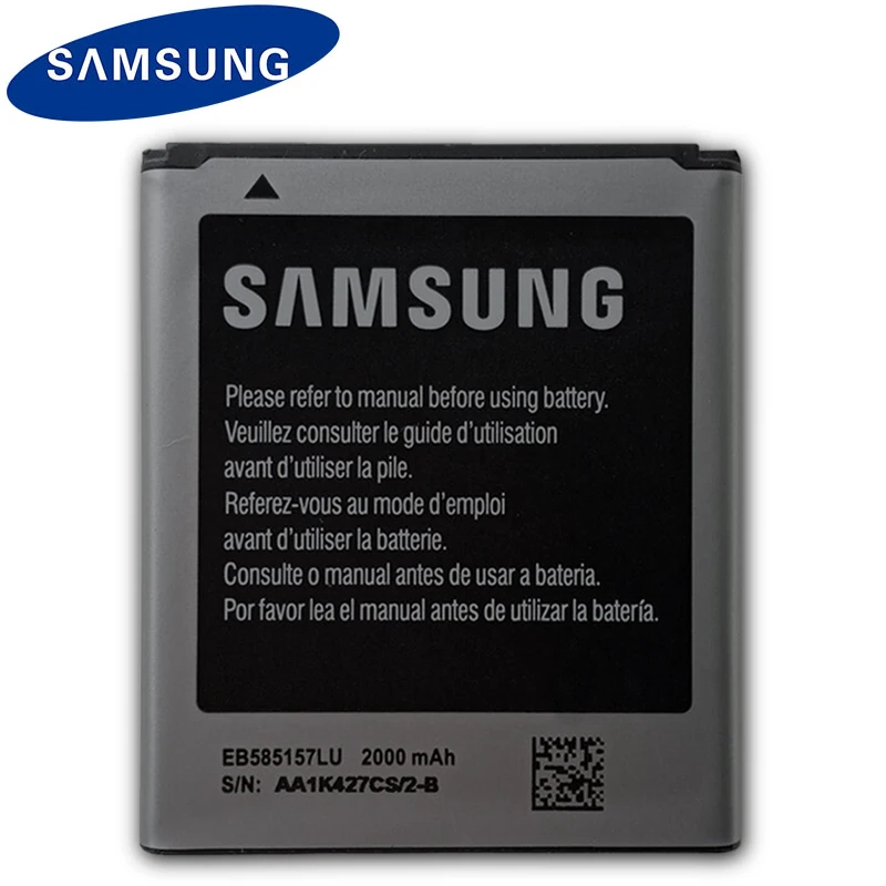 SAMSUNG Original Replacement Phone Battery EB585157LU For Samsung GALAXY Win i8530 i8558 i8550 i8552 i869 i437 G3589 2000mAh
SAMSUNG Original Replacement Phone Battery EB585157LU For Samsung GALAXY Win i8530 i8558 i8550 i8552 i869 i437 G3589 2000mAh