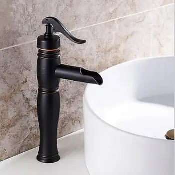 Tall Oil Rubbed Bronze Black Bathroom Bath Lavatory Vessel Sink Basin Faucet Mixer Taps waterfall spout Q4128
Tall Oil Rubbed Bronze Black Bathroom Bath Lavatory Vessel Sink Basin Faucet Mixer Taps waterfall spout Q4128