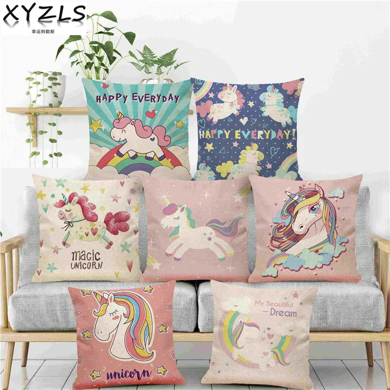 XYZLS 2Pcs/lot Cartoon Rainbow Sofa Cushion Covers Unicorn Throw Pillow Cases for Bed Cafe Car Cute Horse Kids Room Home Decor
XYZLS 2Pcs/lot Cartoon Rainbow Sofa Cushion Covers Unicorn Throw Pillow Cases for Bed Cafe Car Cute Horse Kids Room Home Decor