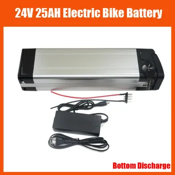 24V 250W 350W 500W Silver fish Lithium battery 24 V 25AH Electric Bike Battery with 29.4V 3A charger Bottom discharge
24V 250W 350W 500W Silver fish Lithium battery 24 V 25AH Electric Bike Battery with 29.4V 3A charger Bottom discharge