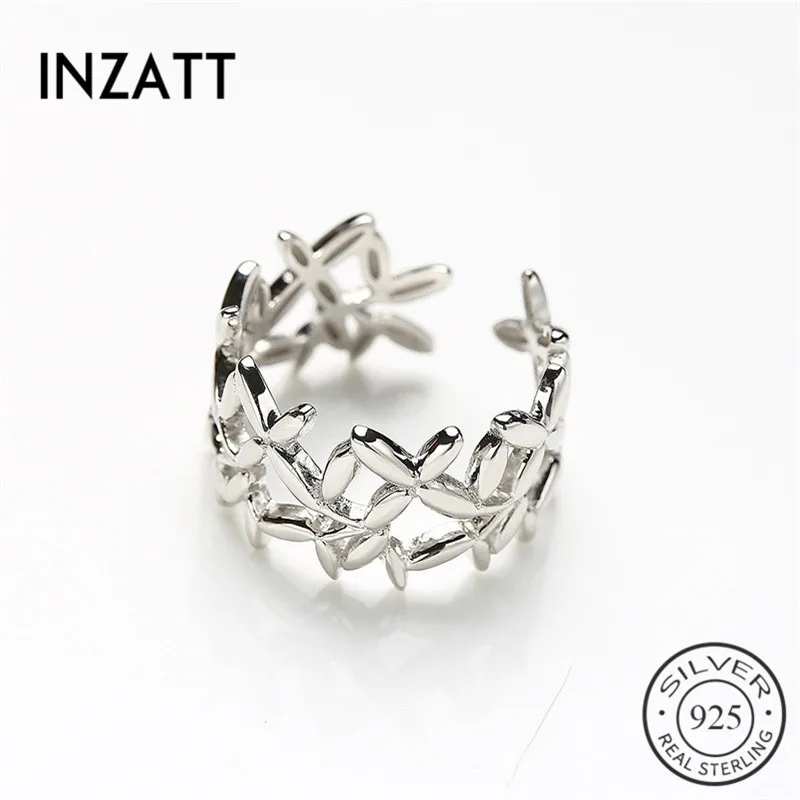INZATT Minimalist Olive Leaves Hollow Carved Adjustable Ring Genuine 925 Sterling Silver Fine Jewelry For Charm Women Party Gift
INZATT Minimalist Olive Leaves Hollow Carved Adjustable Ring Genuine 925 Sterling Silver Fine Jewelry For Charm Women Party Gift