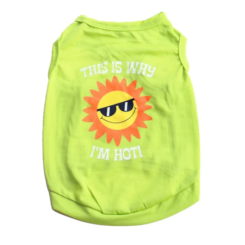 2019 Spring Summer Dog Vest Sun Print Cute Pet Vest Clothes T-shirt Colorful Dogs Goods For Pets Blouses Costumes Puppy Shirts
2019 Spring Summer Dog Vest Sun Print Cute Pet Vest Clothes T-shirt Colorful Dogs Goods For Pets Blouses Costumes Puppy Shirts