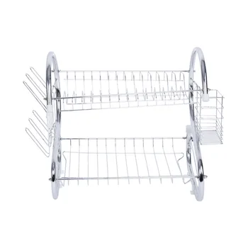 1Pc Kitchen 2 Tiers Dish Plate Bowl Cup Drying Rack Kitchen Storage Rack Drain Storage Rack Knife Holder
1Pc Kitchen 2 Tiers Dish Plate Bowl Cup Drying Rack Kitchen Storage Rack Drain Storage Rack Knife Holder