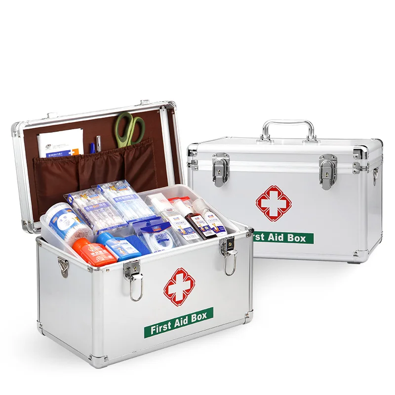 First Aid Kit Lockable Emergency Box Survival Kits Security Lock Medicine Storage Carrying Case with Portable Handle
First Aid Kit Lockable Emergency Box Survival Kits Security Lock Medicine Storage Carrying Case with Portable Handle