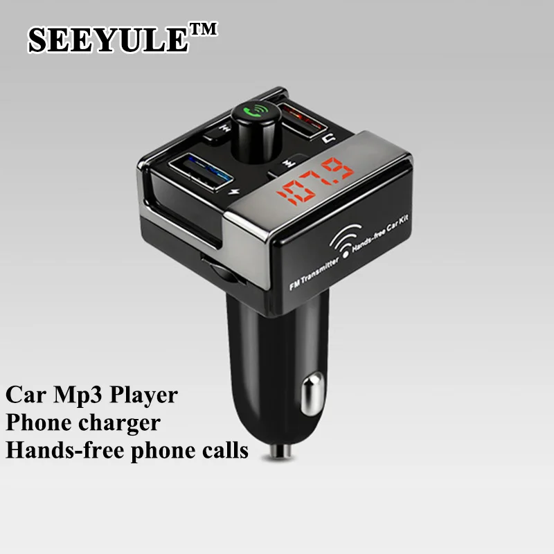 1pc SEEYULE Car Wireless Bluetooth Hands-free Phone Call Player FM Transmitter Modulator Car Music Mp3 Player USB phone charger
1pc SEEYULE Car Wireless Bluetooth Hands-free Phone Call Player FM Transmitter Modulator Car Music Mp3 Player USB phone charger