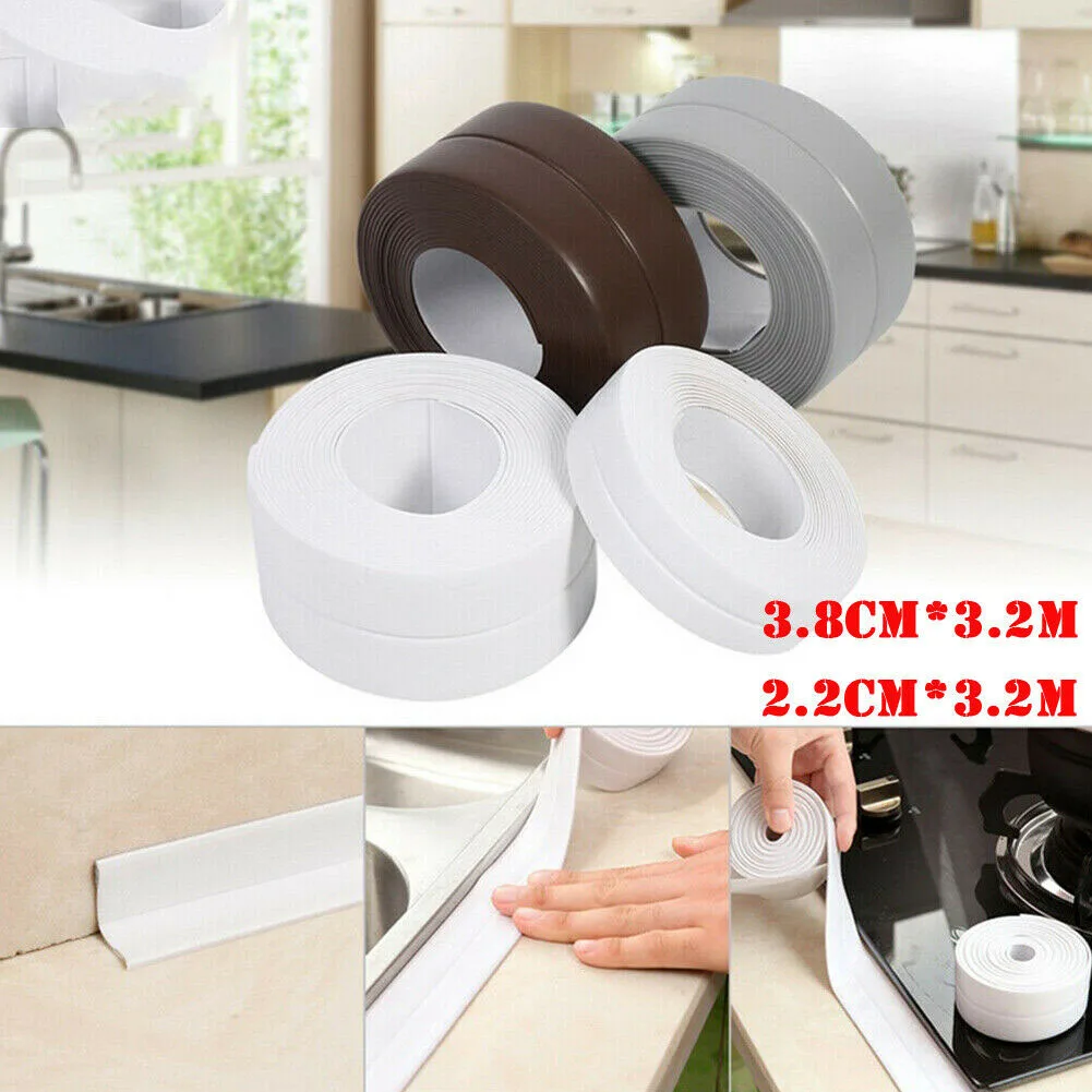 Home Bath PVC Wall Sealing Strip Self-Adhesive Kitchen Caulk Tape Bath Sink Basin Edge waterproof Wall Stickers 
Home Bath PVC Wall Sealing Strip Self-Adhesive Kitchen Caulk Tape Bath Sink Basin Edge waterproof Wall Stickers