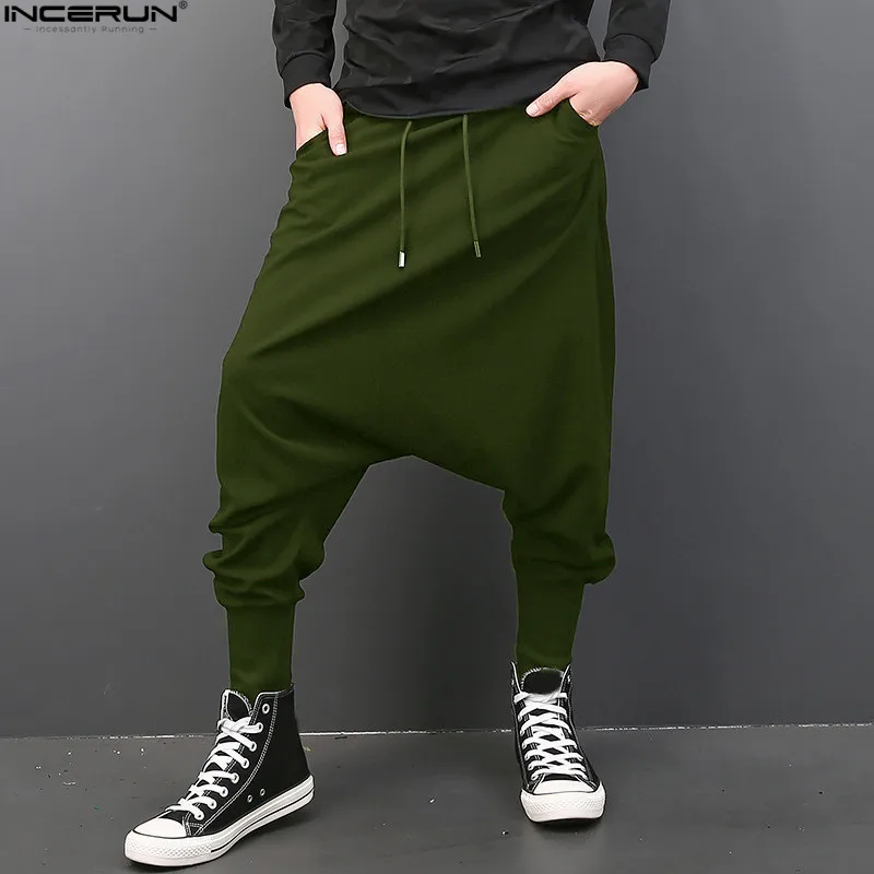 2019 INCERUN Men Harem Pants Baggy Elastic Waist Drawstring Low Drop Crotch Hiphop Joggers Sweatpants Pants Men Trousers 5XL
2019 INCERUN Men Harem Pants Baggy Elastic Waist Drawstring Low Drop Crotch Hiphop Joggers Sweatpants Pants Men Trousers 5XL