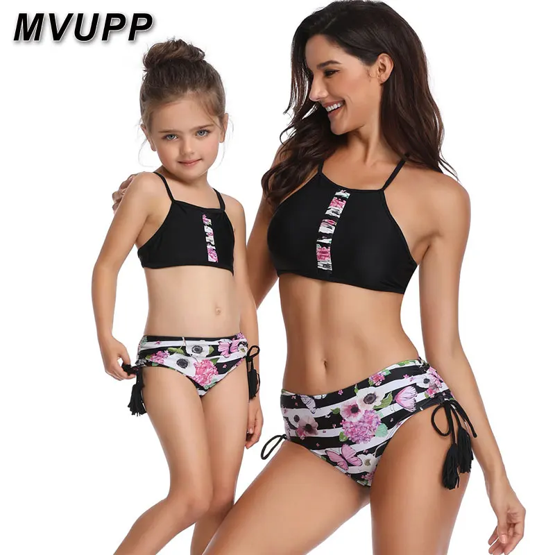 Floral mother daughter swimwear for mommy and me matching outfits high waist bikini clothes family look mom baby tassel striped
Floral mother daughter swimwear for mommy and me matching outfits high waist bikini clothes family look mom baby tassel striped