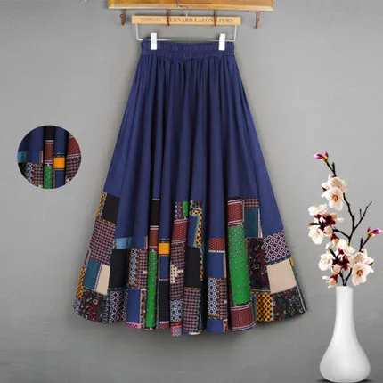 National trend China long skirts cotton linen casual knee-length skirts spring autumn summer A-line black red blue mgq0602
National trend China long skirts cotton linen casual knee-length skirts spring autumn summer A-line black red blue mgq0602