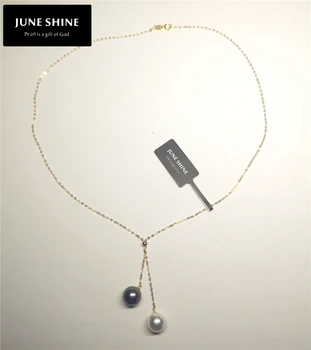 18K Gold Two Pearls Necklace Twin pearls Black pearl and Akoya pearl chain is adjustable NL022 women wedding jewelry gift
18K Gold Two Pearls Necklace Twin pearls Black pearl and Akoya pearl chain is adjustable NL022 women wedding jewelry gift