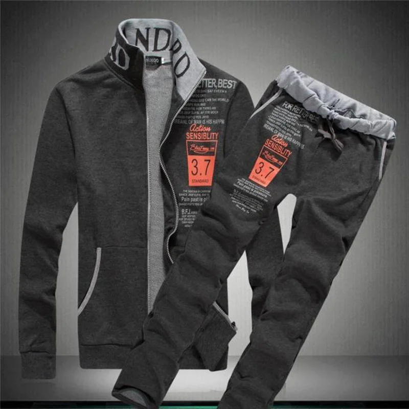 Casual Men Hoodies Set Stand Collar Tracksuit Sets Male Letter Printing Brand Clothing Zipper Sweatshirt Jacket+Sweatpants 2018
Casual Men Hoodies Set Stand Collar Tracksuit Sets Male Letter Printing Brand Clothing Zipper Sweatshirt Jacket+Sweatpants 2018