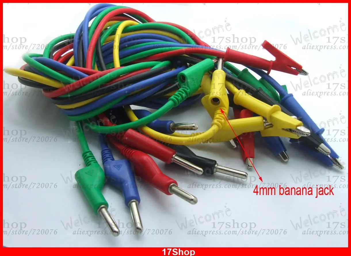 5PCS High quality silicone Cables Test Pliers clip Alligator for 4mm Banana Plug
5PCS High quality silicone Cables Test Pliers clip Alligator for 4mm Banana Plug
