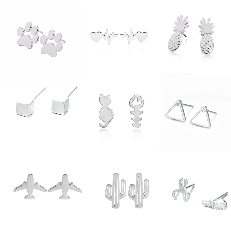 Fashion Cute Earrings 2019 Small Geometric Earrings Animal Plant Earrings Pendant Stud Earrings Modern Jewelry
Fashion Cute Earrings 2019 Small Geometric Earrings Animal Plant Earrings Pendant Stud Earrings Modern Jewelry