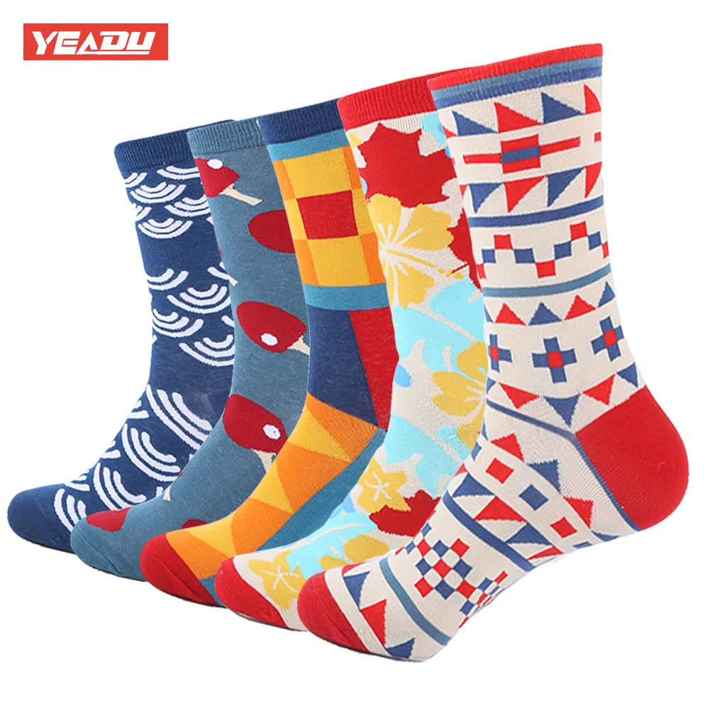 YEADU 5 Pair/Lot Funny Men's Colorful Combed Cotton Fashion Socks Maple Leaf Table Tennis Racket Casual Party Dress Socks Men
YEADU 5 Pair/Lot Funny Men's Colorful Combed Cotton Fashion Socks Maple Leaf Table Tennis Racket Casual Party Dress Socks Men