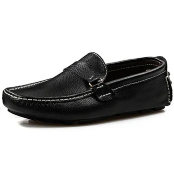 

Big Size 28-66 Nice Men Genuine Leather Shoes Causal Men Flats Shoes Soft Breathable Men Loafers Slip On Moccasins Shoes 1e57