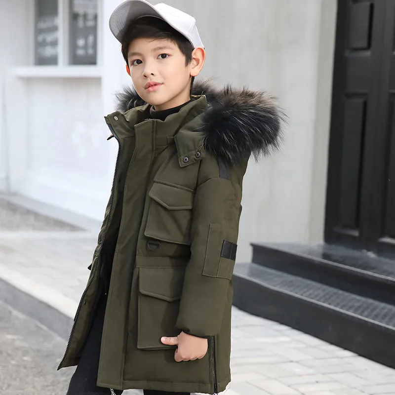 Winter Boy's Down Jackets Children Down Parkas Coat Natural Fur Warm Kids Coats Teenager Thick Duck Down Outerwear -30degree
Winter Boy's Down Jackets Children Down Parkas Coat Natural Fur Warm Kids Coats Teenager Thick Duck Down Outerwear -30degree