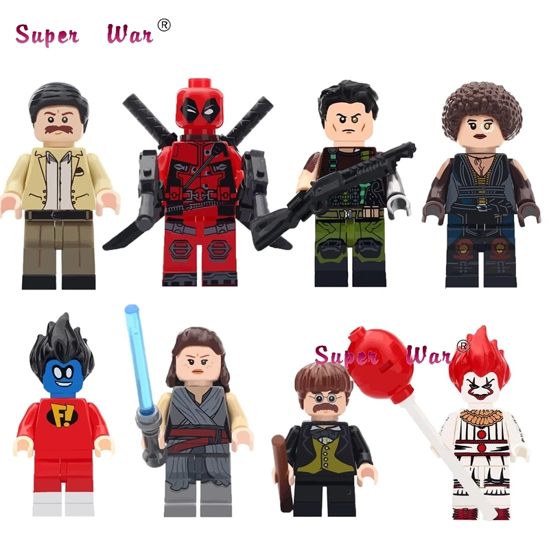 Single Super Hero Deadpool 2 Domino Cable Peter Rey Professor Flitwick Action building block toys for children
Single Super Hero Deadpool 2 Domino Cable Peter Rey Professor Flitwick Action building block toys for children