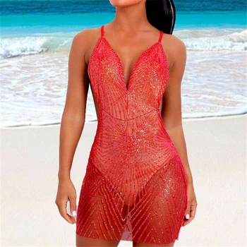 Women Beach Wear Sexy Sequins Bikini Cover Up Wrap Beachwear Swimwear Bathsuit Summer Dress Beach Cover Up Tunicas Playa Mujer
Women Beach Wear Sexy Sequins Bikini Cover Up Wrap Beachwear Swimwear Bathsuit Summer Dress Beach Cover Up Tunicas Playa Mujer