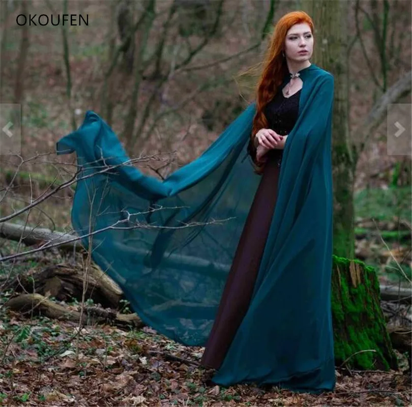 Wedding Cloak with Cap Bolero Women Bridal Capes Chiffon Long Coat chaqueta hood Jackets Wraps Wedding Accessories Jade Teal
Wedding Cloak with Cap Bolero Women Bridal Capes Chiffon Long Coat chaqueta hood Jackets Wraps Wedding Accessories Jade Teal