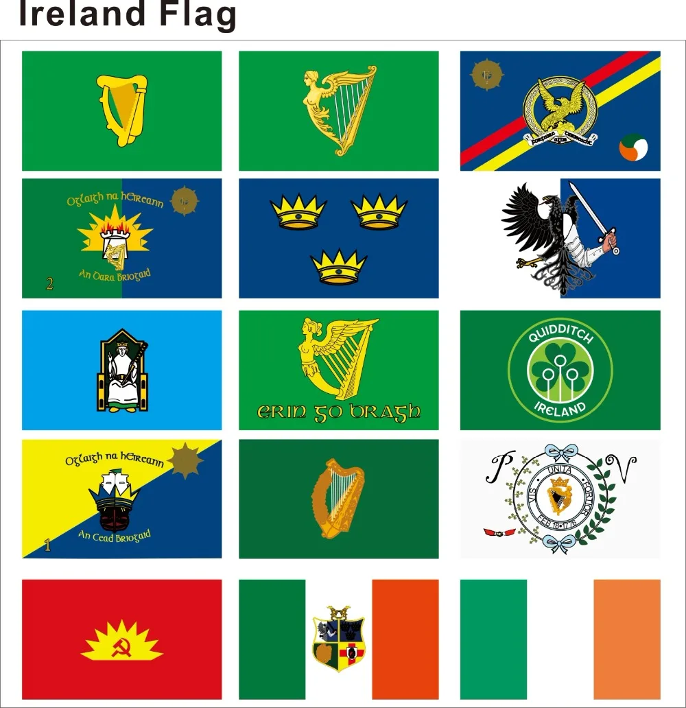 KAFNIK,Custom Historical Irish flag Irish air force flag Irish provincial flag14*21cm/90*150cm/192*288cm 3*5ft for decoration
KAFNIK,Custom Historical Irish flag Irish air force flag Irish provincial flag14*21cm/90*150cm/192*288cm 3*5ft for decoration