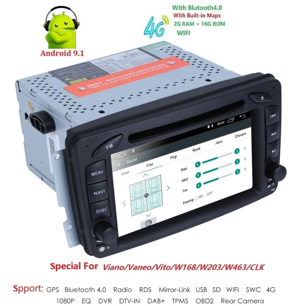 7"HD Touch Screen Android 9.1 Car GPS Navigation For Mercedes Benz W209 W203 W168 ML W163 W463 Viano W639 Vito Vaneo Radio auto
7"HD Touch Screen Android 9.1 Car GPS Navigation For Mercedes Benz W209 W203 W168 ML W163 W463 Viano W639 Vito Vaneo Radio auto