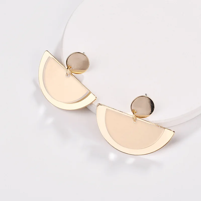 ZWPON 2018 New Gold Silver Geomatric Layered Semicircle Drop Earrings for Women
ZWPON 2018 New Gold Silver Geomatric Layered Semicircle Drop Earrings for Women