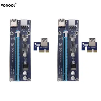 2pcs PCI-E Express Riser Card 1x to 16x PCI Express Extender USB 3.0 6Pin Cable USB3.0 Card Extension Cable for Bitcion Miner
2pcs PCI-E Express Riser Card 1x to 16x PCI Express Extender USB 3.0 6Pin Cable USB3.0 Card Extension Cable for Bitcion Miner