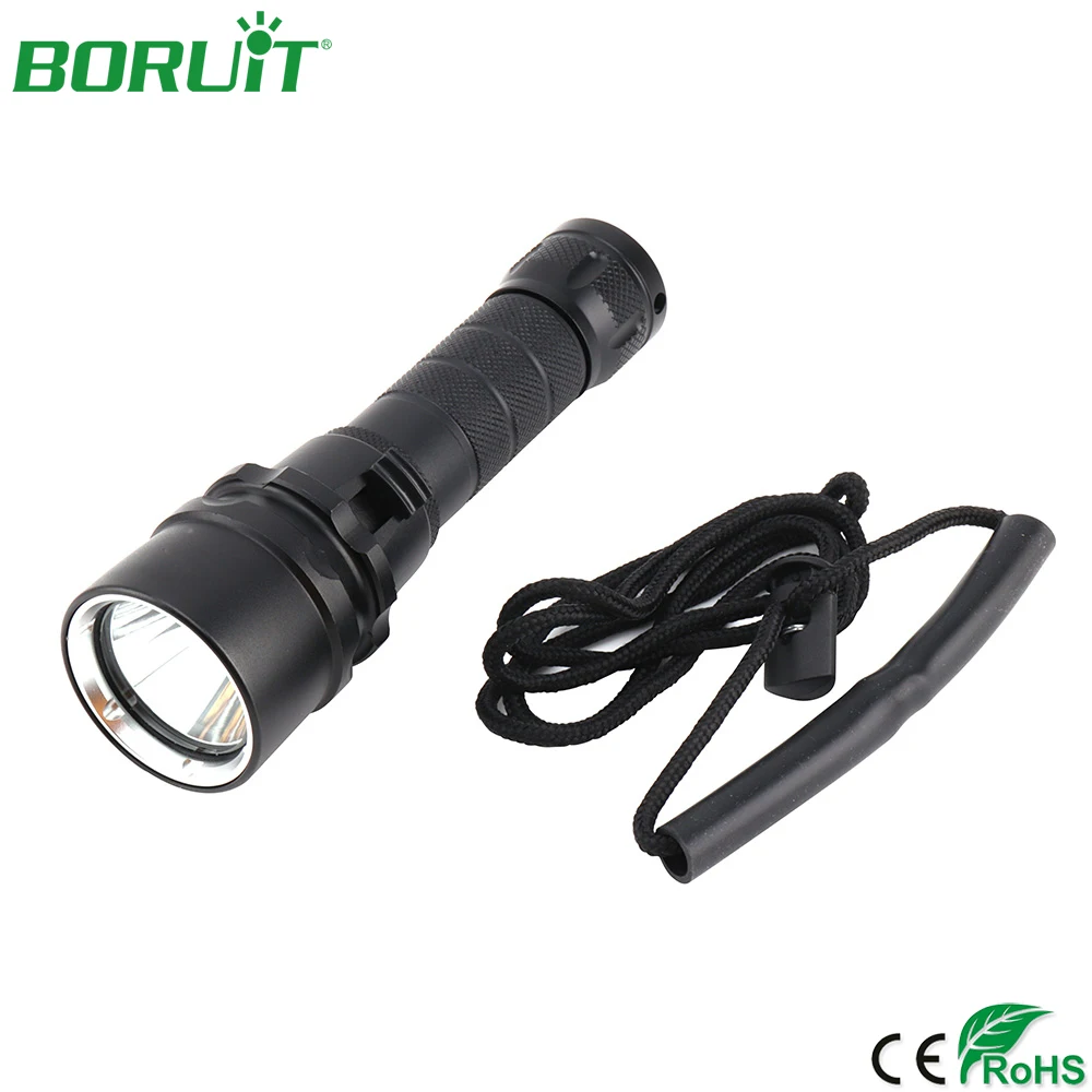 BORUiT LED Scuba Diving Flashlight Underwater 80m Waterproof Outdoor Lighting Lamp Portable Camping Hunting Torch Light 18650
BORUiT LED Scuba Diving Flashlight Underwater 80m Waterproof Outdoor Lighting Lamp Portable Camping Hunting Torch Light 18650