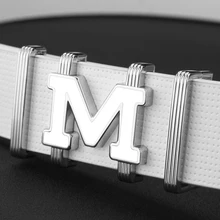 2018High Quality off white letter M Luxury Metal Buckle cowhide belts for men jeans cow leather gentleman Blue Cinturones Hombre
2018High Quality off white letter M Luxury Metal Buckle cowhide belts for men jeans cow leather gentleman Blue Cinturones Hombre