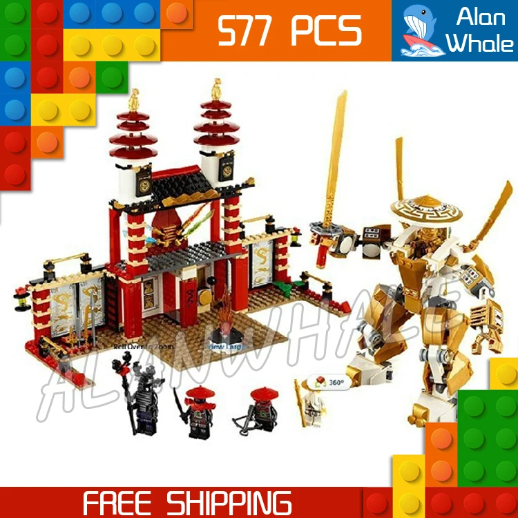 577pcs Ninja Temple of Light Dojo Golden Mech Samurai Robots 9795 Figure Building Blocks Classic Toys Compatible With LegoING
577pcs Ninja Temple of Light Dojo Golden Mech Samurai Robots 9795 Figure Building Blocks Classic Toys Compatible With LegoING