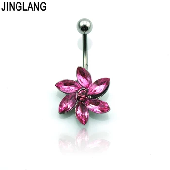 JINGLANG Newest Pink Plastic Flower Navel Rings Stainless Steel Sexy Belly Button Rings Body Jewelry Free Shipping
JINGLANG Newest Pink Plastic Flower Navel Rings Stainless Steel Sexy Belly Button Rings Body Jewelry Free Shipping