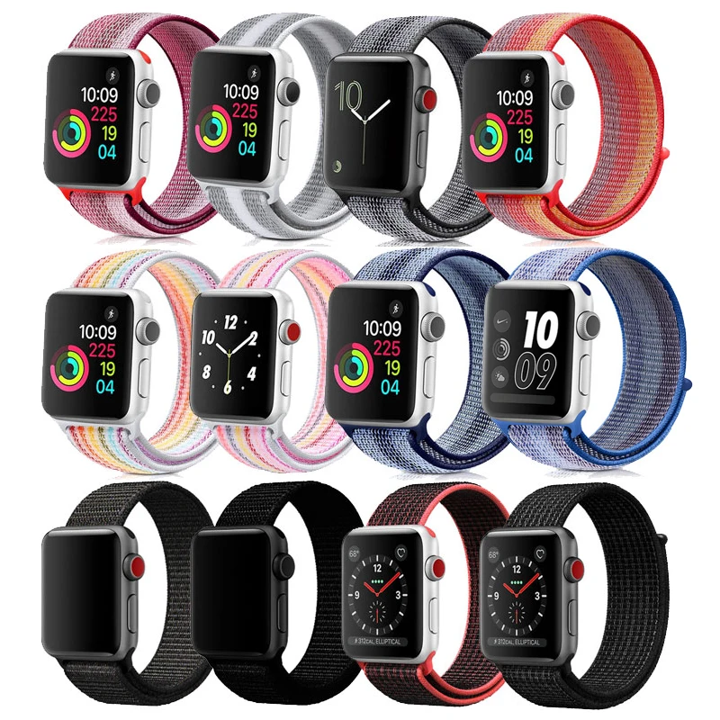 Woven Nylon sport loop for apple watch 4 band 44mm 42mm strap double-layer watchband for iwatch correa 38mm 40mm series 3/2/1
Woven Nylon sport loop for apple watch 4 band 44mm 42mm strap double-layer watchband for iwatch correa 38mm 40mm series 3/2/1