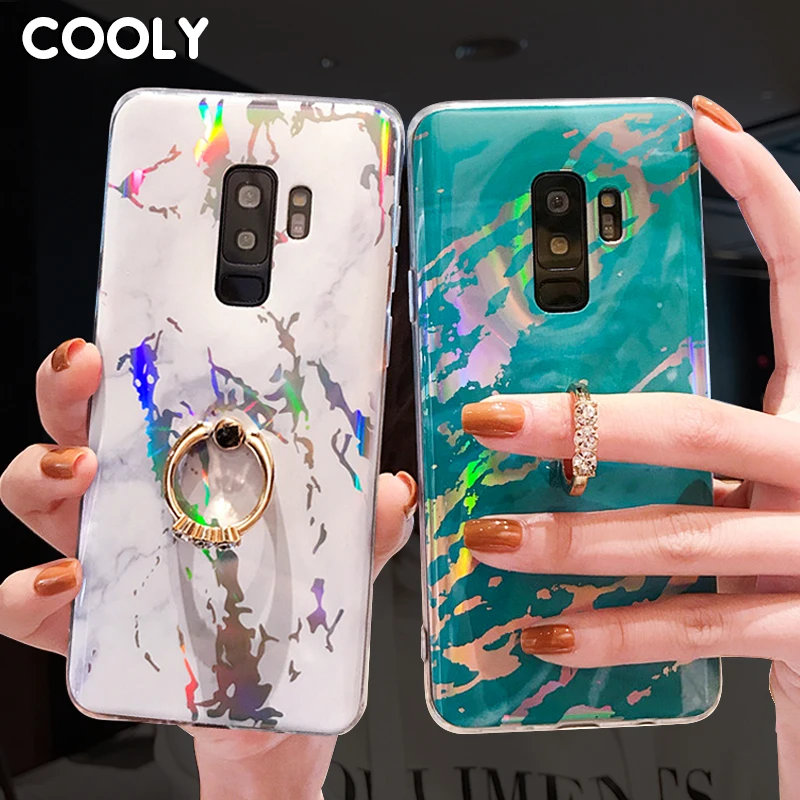 Чехол COOLY с кольцом-держателем для Samsung Galaxy S10e S10 Plus S9 S8 S7 Edge задняя крышка на Note 8 9