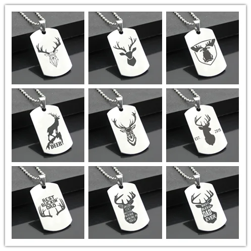 Perfect JL Elk pattern Western Style Army card Personalized Diy Letters Pendant Steel Necklace personality Gifts MLTA01
Perfect JL Elk pattern Western Style Army card Personalized Diy Letters Pendant Steel Necklace personality Gifts MLTA01