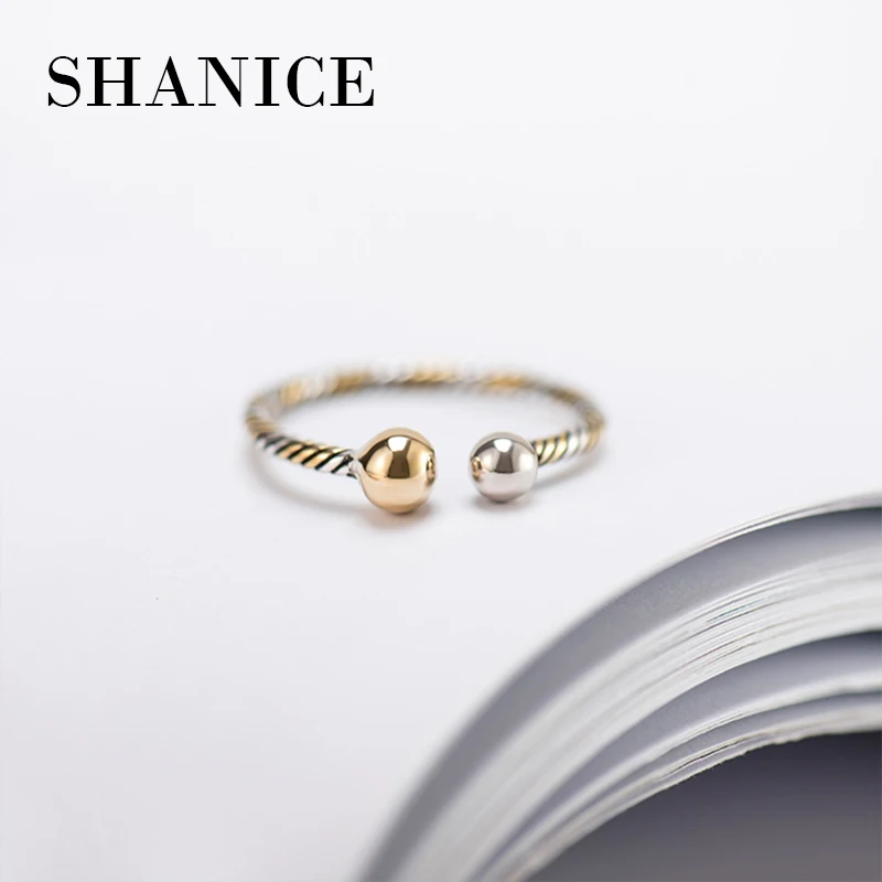 SHANICE Drop Shipping Authentic 100% 925 Sterling Silver Open Rings For Women Silver & Gold Color Twist Ring Engagement Wedding
SHANICE Drop Shipping Authentic 100% 925 Sterling Silver Open Rings For Women Silver & Gold Color Twist Ring Engagement Wedding