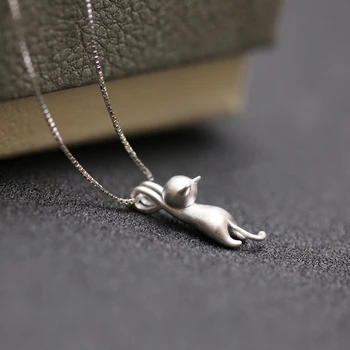 NBSAMENG Real 925 Sterling Silver Lovely Cat Long Tail Animal Pendant Necklace For Women Gift Jewelry
NBSAMENG Real 925 Sterling Silver Lovely Cat Long Tail Animal Pendant Necklace For Women Gift Jewelry