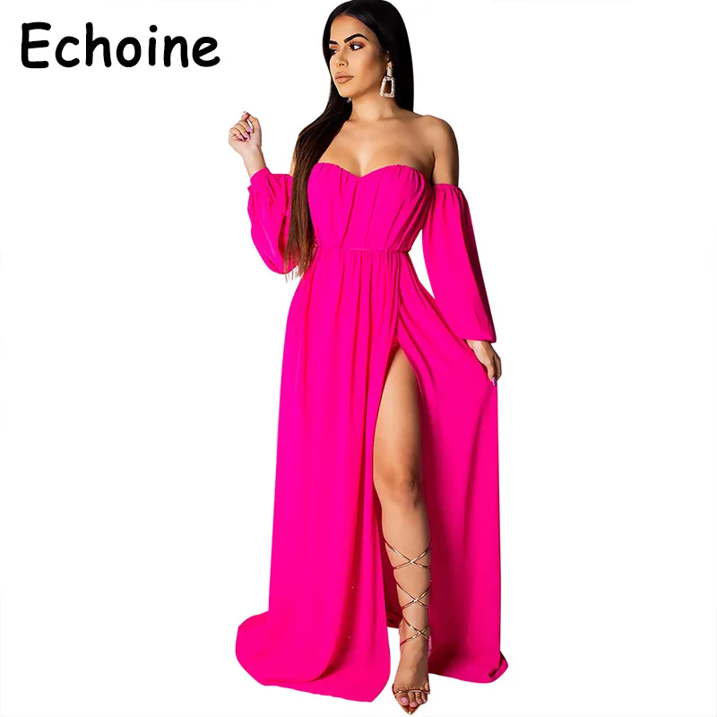 Echoine Solid High Split Two Layer Off Shoulder Backless And Strapless Dresses Loose Casual For Ladies Summer Beach Dress
Echoine Solid High Split Two Layer Off Shoulder Backless And Strapless Dresses Loose Casual For Ladies Summer Beach Dress