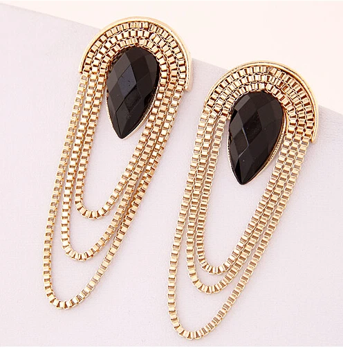 Boho Earrings SBY0410 Fashion Amazing Hot Sale Tassel Gold Black Heart Earrings For Women Jewelry
Boho Earrings SBY0410 Fashion Amazing Hot Sale Tassel Gold Black Heart Earrings For Women Jewelry